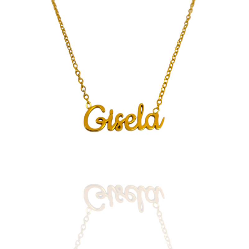 Collar con nombre de Gisela en Acero Hipoalergénico 316l