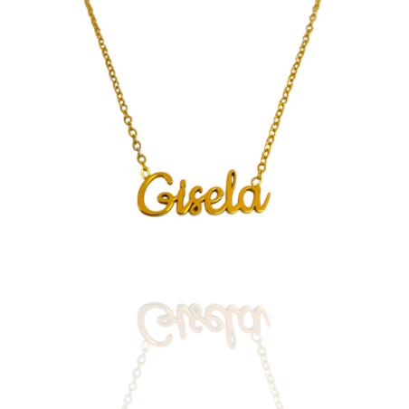 Collar con nombre de Gisela en Acero Hipoalergénico 316l