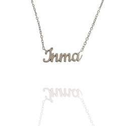 Collar con nombre de Inma en Acero Hipoalergénico 316l