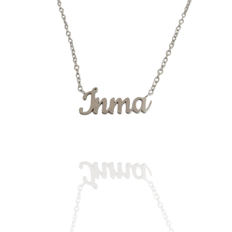 Collar con nombre de Inma en Acero Hipoalergénico 316l