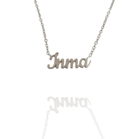 Collar con nombre de Inma en Acero Hipoalergénico 316l