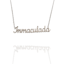 Collar con nombre de Inmaculada en Acero Hipoalergénico 316l