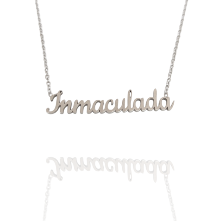 Collar con nombre de Inmaculada en Acero Hipoalergénico 316l