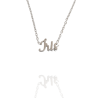 Collar con nombre de Iris en Acero Hipoalergénico 316l