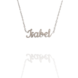 Collar con nombre de Isabel en Acero Hipoalergénico 316l