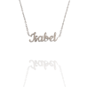 Collar con nombre de Isabel en Acero Hipoalergénico 316l