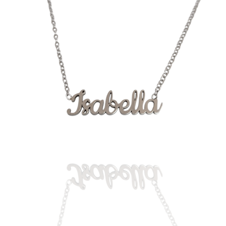 Collar con nombre de Isabella en Acero Hipoalergénico 316l