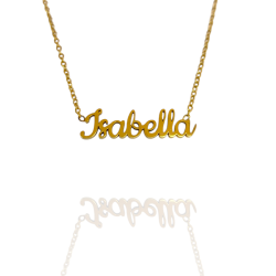 Collar con nombre de Isabella en Acero Hipoalergénico 316l