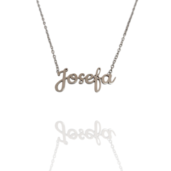 Collar con nombre de Josefa en Acero Hipoalergénico 316l