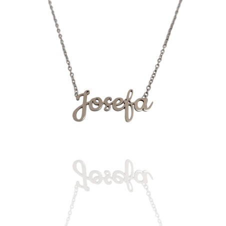 Collar con nombre de Josefa en Acero Hipoalergénico 316l