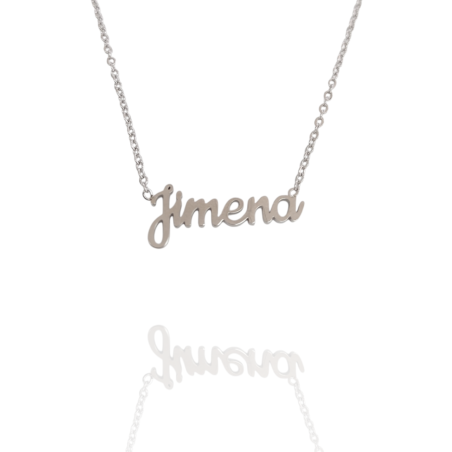 Collar con nombre de Jimena en Acero Hipoalergénico 316l