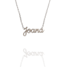 Collar con nombre de Joana en Acero Hipoalergénico 316l