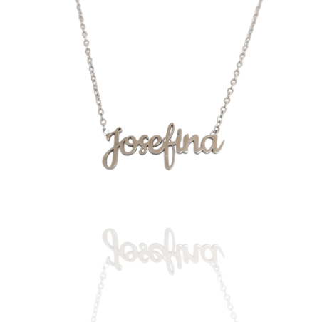 Collar con nombre de Josefina en Acero Hipoalergénico 316l