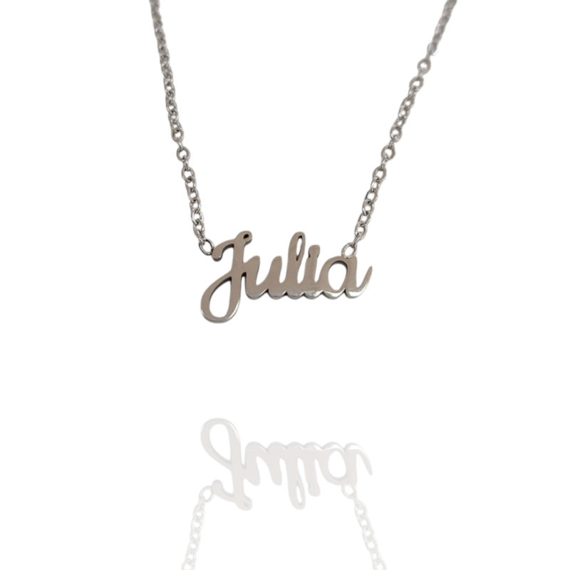 Collar con nombre de Julia en Acero Hipoalergénico 316l