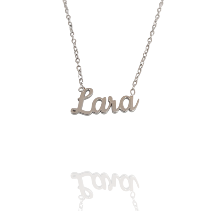 Collar con nombre de Lara en Acero Hipoalergénico 316l