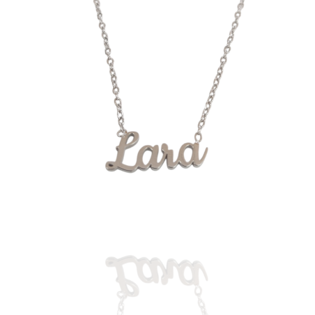 Collar con nombre de Lara en Acero Hipoalergénico 316l
