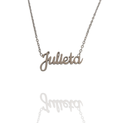 Collar con nombre de Julieta en Acero Hipoalergénico 316l