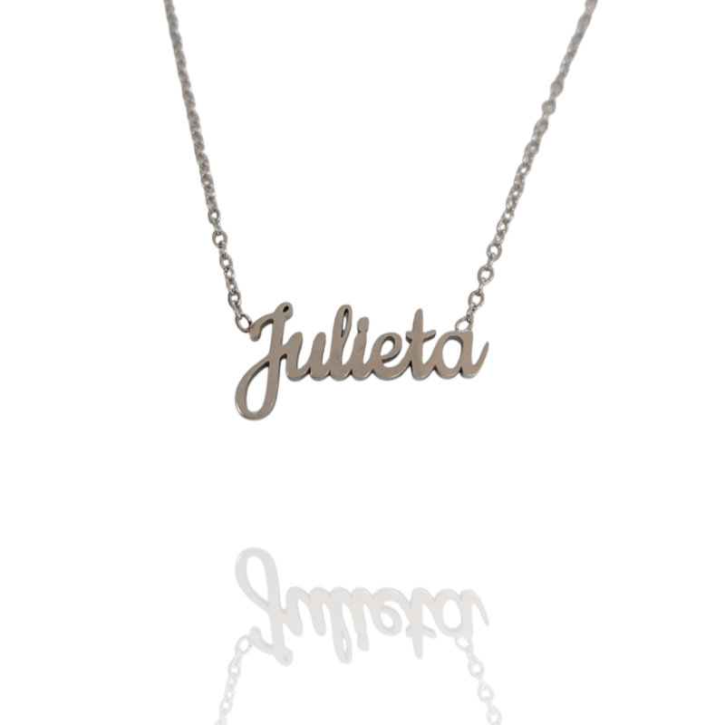 Collar con nombre de Julieta en Acero Hipoalergénico 316l