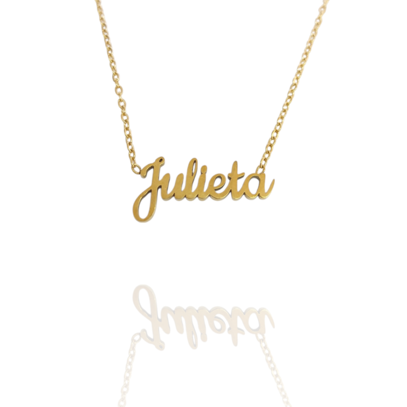 Collar con nombre de Julieta en Acero Hipoalergénico 316l