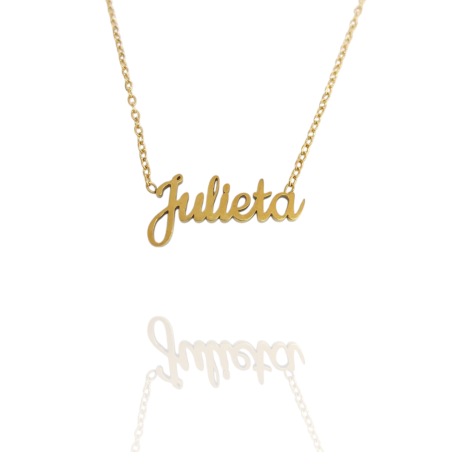 Collar con nombre de Julieta en Acero Hipoalergénico 316l