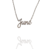 Collar con nombre de June en Acero Hipoalergénico 316l
