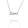 Collar con nombre de Laura en Acero Hipoalergénico 316l