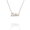 Collar con nombre de Lidia en Acero Hipoalergénico 316l