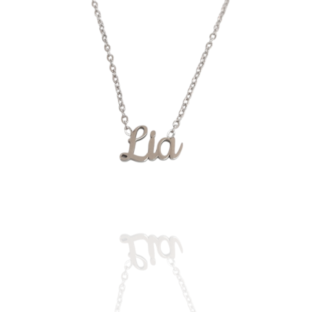 Collar con nombre de Lia en Acero Hipoalergénico 316l