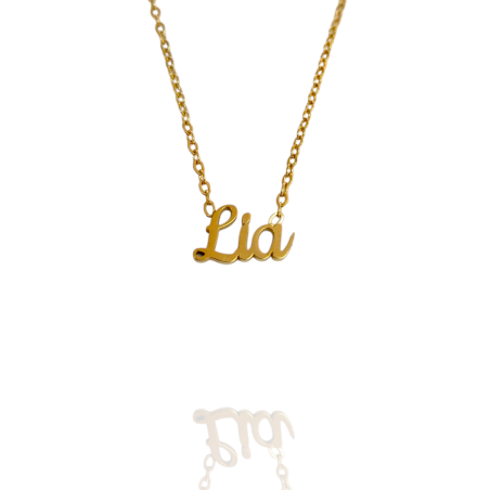 Collar con nombre de Lia en Acero Hipoalergénico 316l