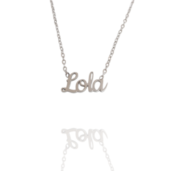 Collar con nombre de Lola en Acero Hipoalergénico 316l