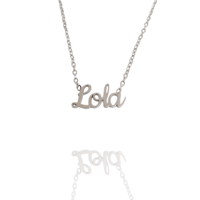 Collar con nombre de Lola en Acero Hipoalergénico 316l