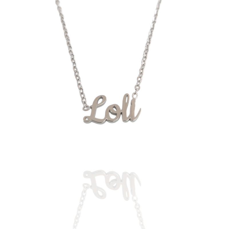Collar con nombre de Loli en Acero Hipoalergénico 316l