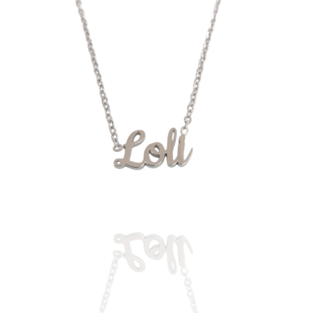 Collar con nombre de Loli en Acero Hipoalergénico 316l