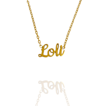 Collar con nombre de Loli en Acero Hipoalergénico 316l
