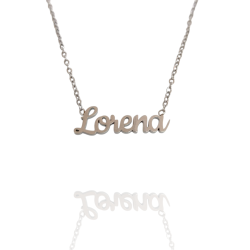 Collar con nombre de Lorena en Acero Hipoalergénico 316l