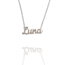 Collar con nombre de Luna en Acero Hipoalergénico 316l