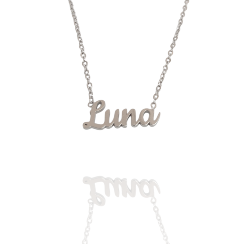 Collar con nombre de Luna en Acero Hipoalergénico 316l