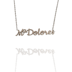 Collar con nombre de MªDolores en Acero Hipoalergénico 316l