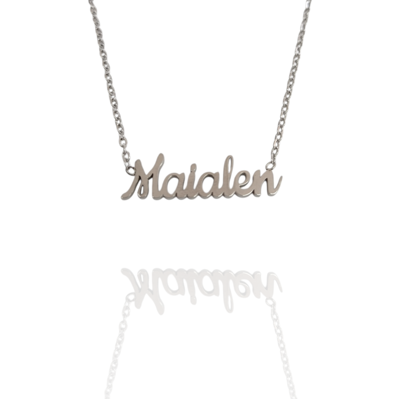 Collar con nombre de Maialen en Acero Hipoalergénico 316l