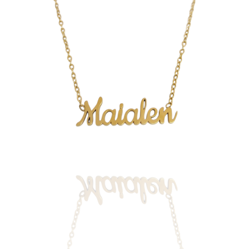 Collar con nombre de Maialen en Acero Hipoalergénico 316l