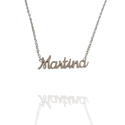 Collar con nombre de Martina en Acero Hipoalergénico 316l