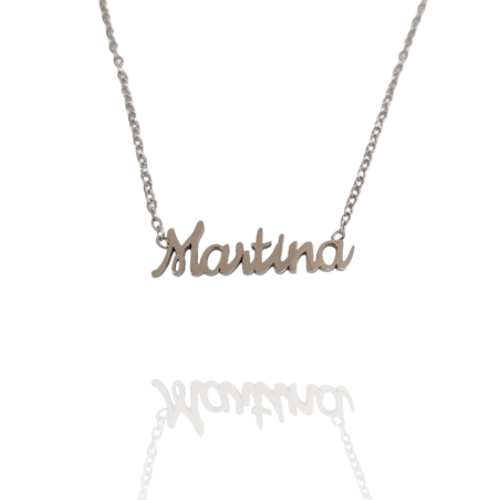 Collar con nombre de Martina en Acero Hipoalergénico 316l