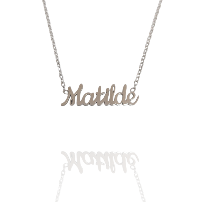 Collar con nombre de Matilde en Acero Hipoalergénico 316l