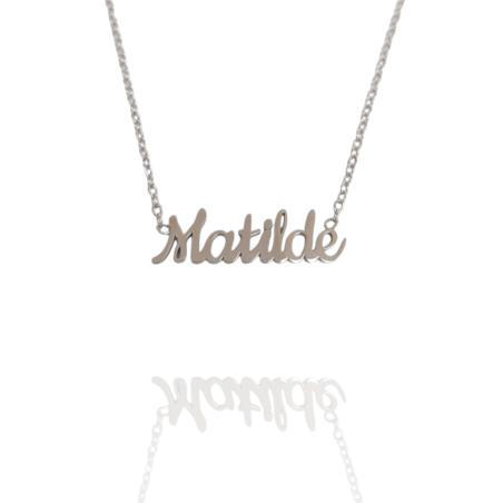 Collar con nombre de Matilde en Acero Hipoalergénico 316l