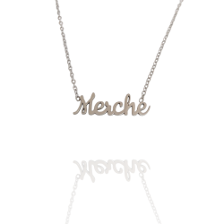 Collar con nombre de Merche en Acero Hipoalergénico 316l