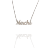 Collar con nombre de Merche en Acero Hipoalergénico 316l