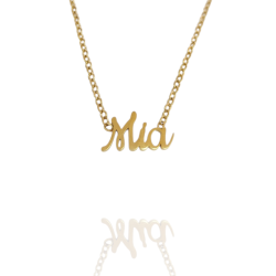 Collar con nombre de Mia en Acero Hipoalergénico 316l