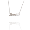 Collar con nombre de Mónica en Acero Hipoalergénico 316l