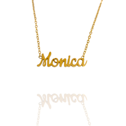 Collar con nombre de Mónica en Acero Hipoalergénico 316l