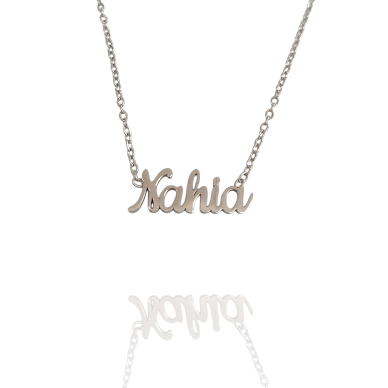 Collar con nombre de Nahia en Acero Hipoalergénico 316l